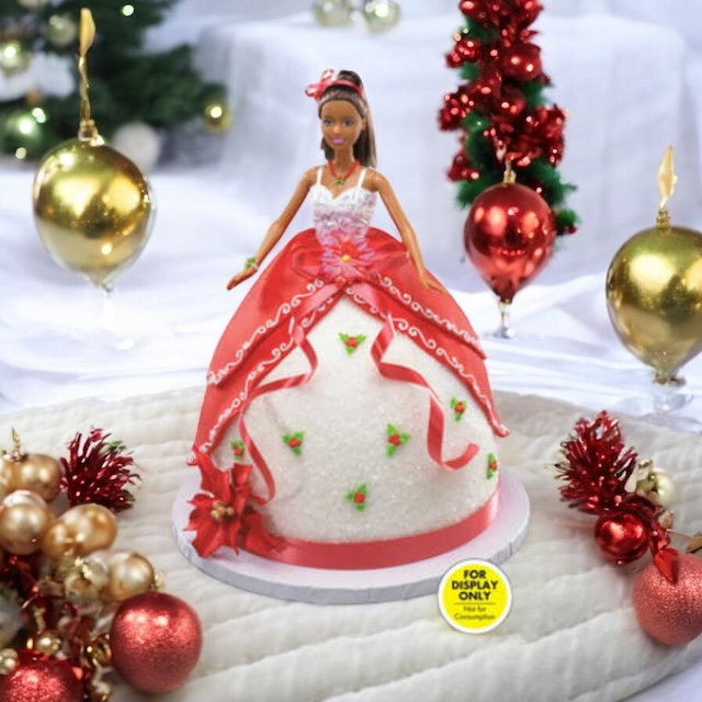 Barbie Doll Holidazzle Cake