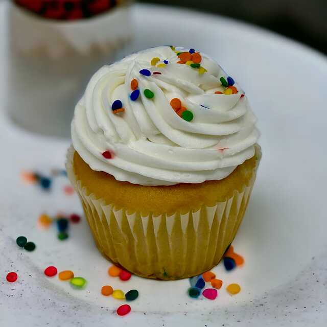 White Almond Gourmet Cupcake