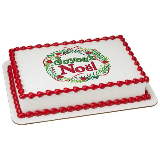 Playful Joyeux Noel PhotoCake® Edible Image®