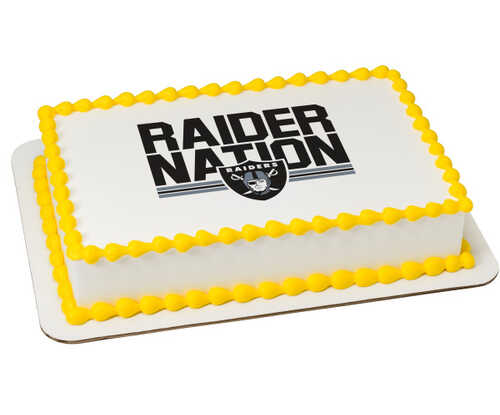 NFL Las Vegas Raiders Raider Nation PhotoCake® Edible Image®