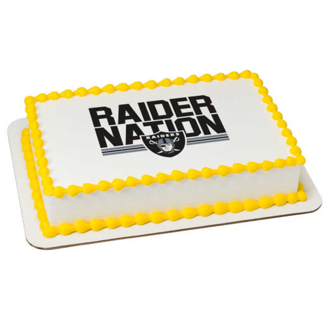 NFL Las Vegas Raiders Raider Nation PhotoCake® Edible Image®