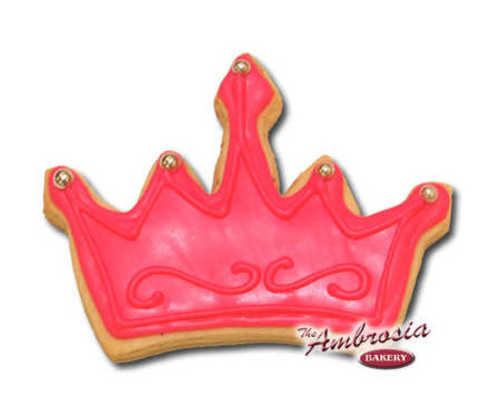 Decorated Crown Cut-Out Cookie
