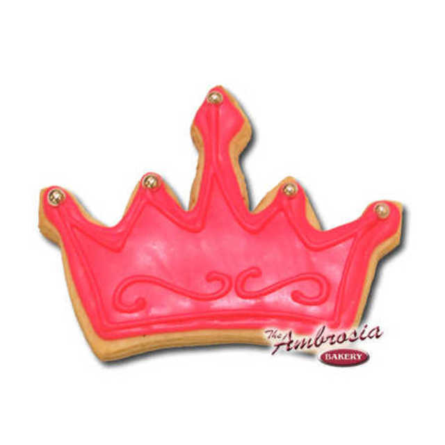 Decorated Crown Cut-Out Cookie