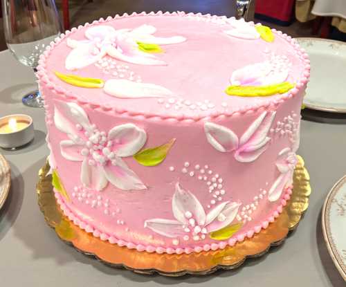 Southern Blush Floral Cake 🌸