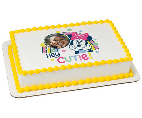 Disney Minnie Mouse Hey Cutie! PhotoCake® Edible Image® Frame