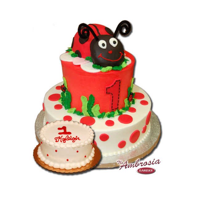 Ladybug 1st Birthday Cake