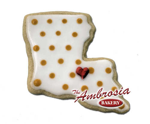 Heart of Louisiana Cutout Cookie