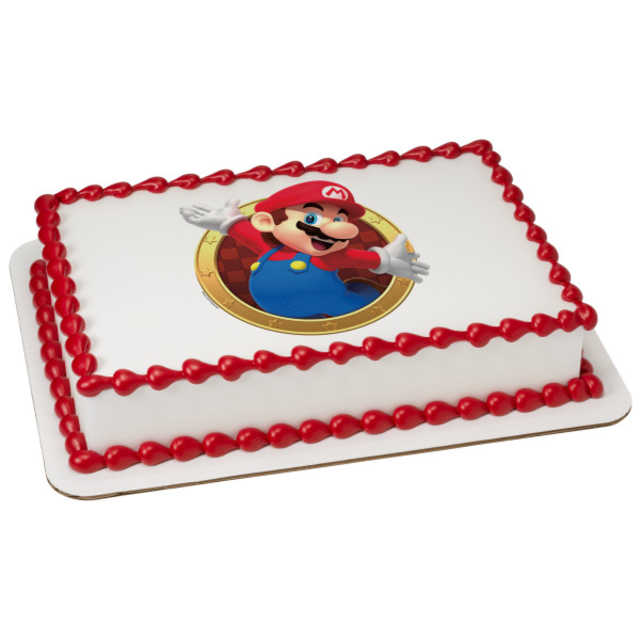 Super Mario™ Mario Here We Go! PhotoCake® Edible Image®
