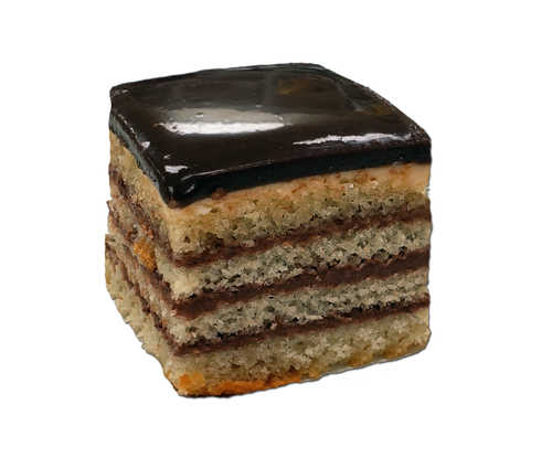 Chocolate Doberge Squares - White Almond Cake