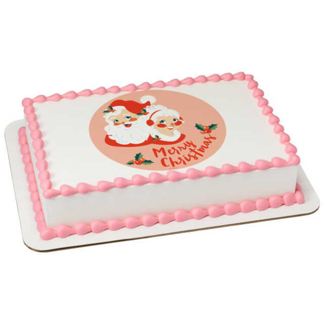 Merry Christmas Santa PhotoCake® Edible Image® (Caucasian)