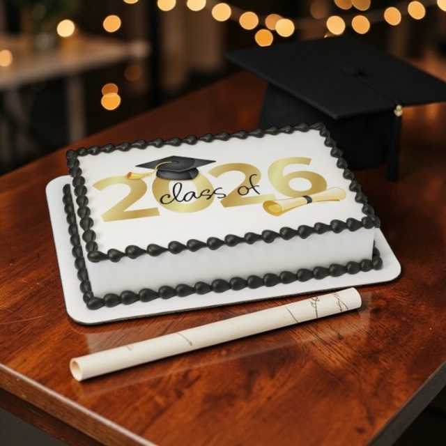 Traditional 2026 Grad PhotoCake® Edible Image®