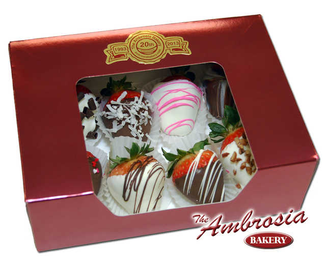 8 Assorted Chocolate Dipped Strawberries