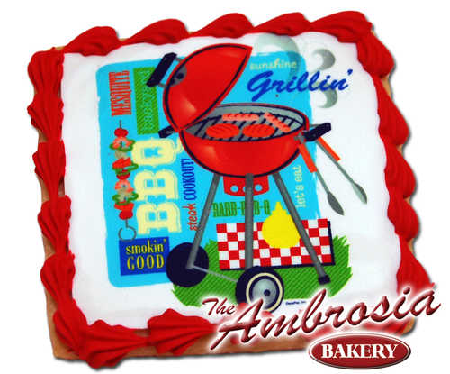 Decorated Grillin' Edible Image® Cookie