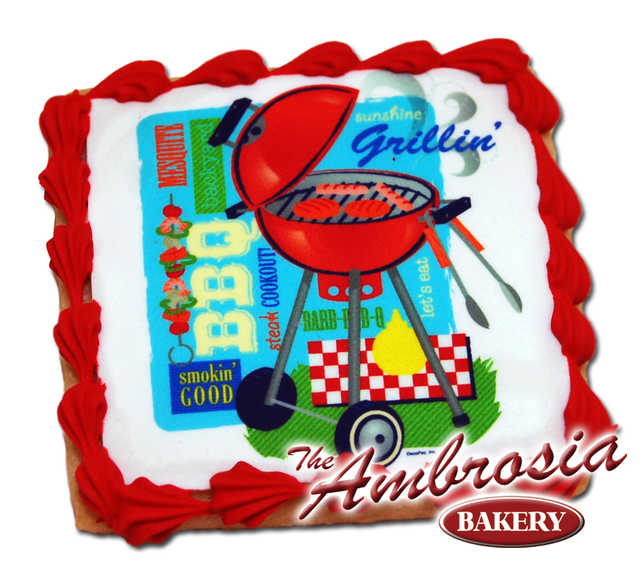 Decorated Grillin' Edible Image® Cookie