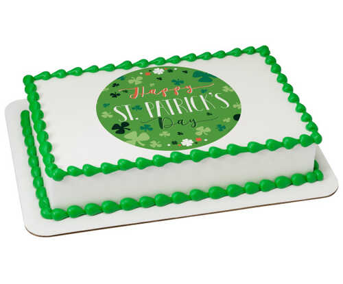 Happy St. Patrick's Day PhotoCake® Edible Image®