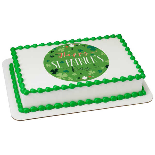 Happy St. Patrick's Day PhotoCake® Edible Image®