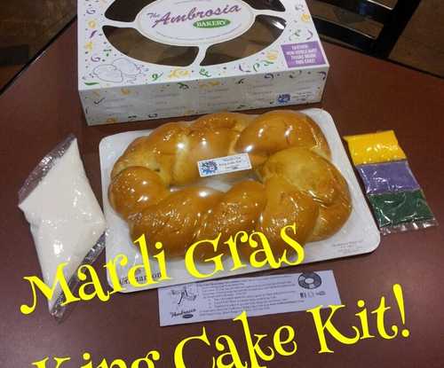Mardi Gras King Cake Kit  - Filled for In-Store Pickup