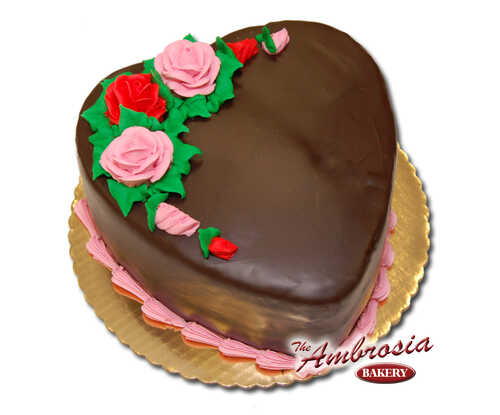 Heart Shaped Chocolate Doberge Cake