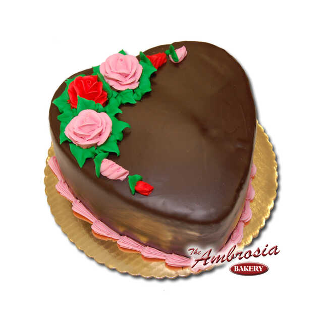 Heart Shaped Chocolate Doberge Cake