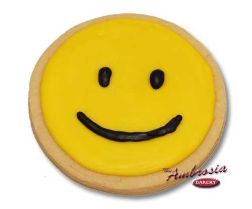 Decorated Smiley Cut-Out Cookie