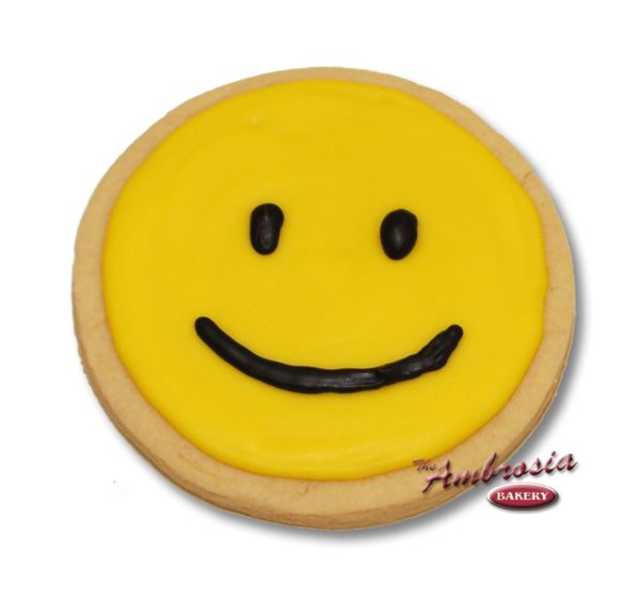 Decorated Smiley Cut-Out Cookie