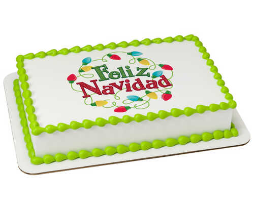 Playful Feliz Navidad PhotoCake® Edible Image®