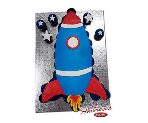 Rocket Ship Cupcake Cake