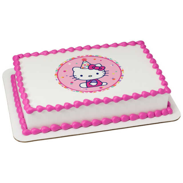 Hello Kitty® Party Hat PhotoCake® Edible Image®