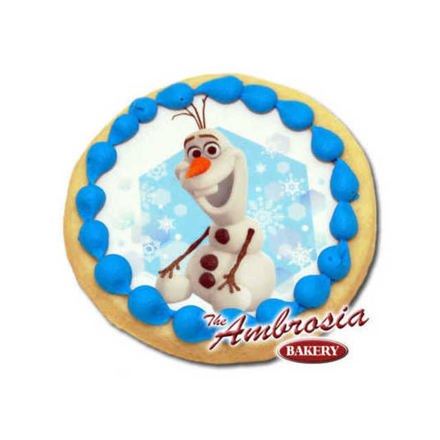 Decorated Disney FROZEN - Olaf in Snow Edible Image® Cookie