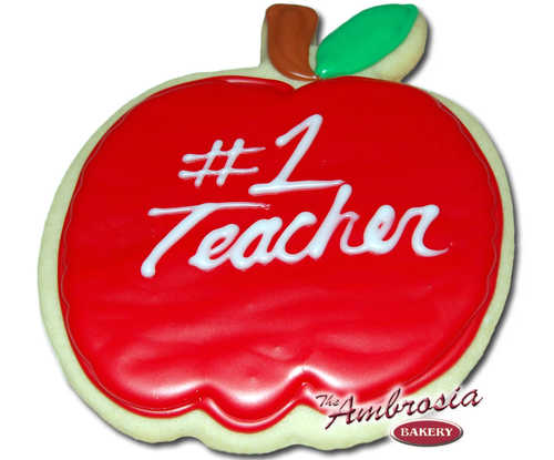 Decorated Apple Cut-Out Cookie