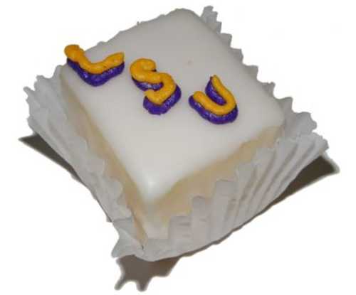 Petit Four - White Cake - with College/Logo
