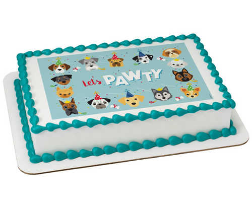 Let's Pawty PhotoCake® Edible Image®