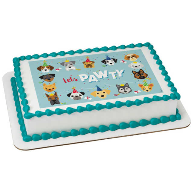 Let's Pawty PhotoCake® Edible Image®