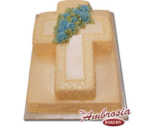 Cross On Fondant Sheet Cake