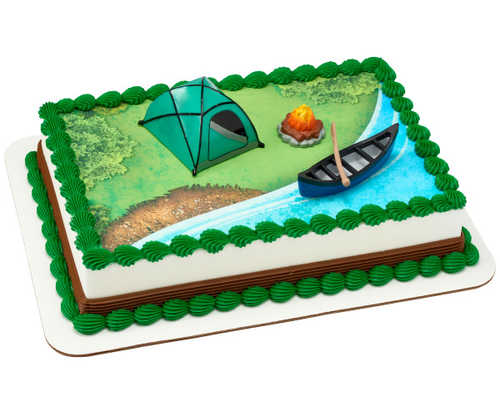 Fireside Camp DecoSet® with Edible Image Background