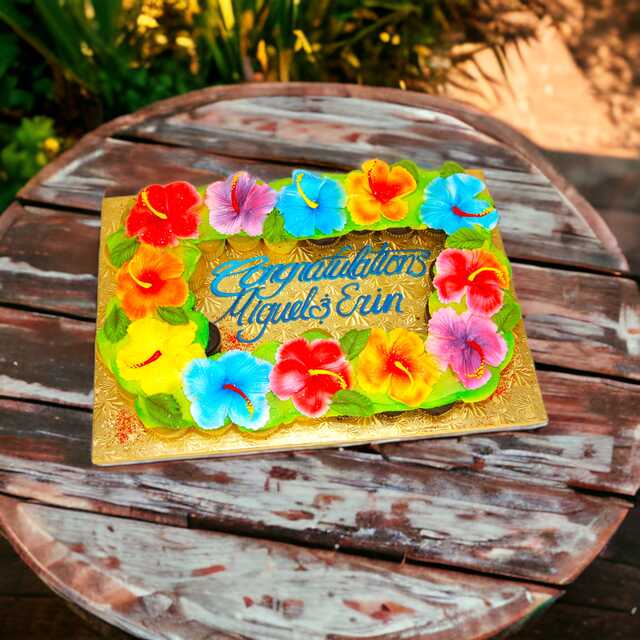 Hawaiian Luau Cupcake Cake
