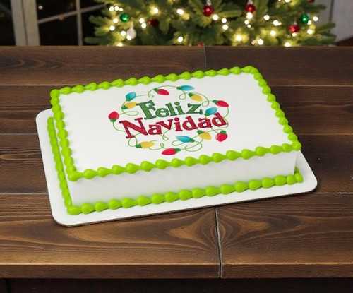 Playful Feliz Navidad PhotoCake® Edible Image®