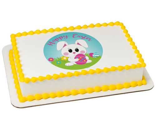 Happy Easter Bunny PhotoCake® Edible Image®