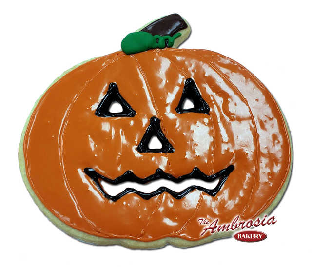 Decorated Extra Large Cut-Out Pumpkin Cookie!