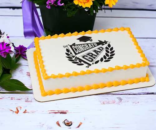 Congrats Grad Pennants PhotoCake® Edible Image®