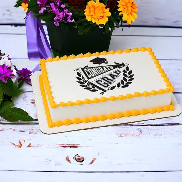 Congrats Grad Pennants PhotoCake® Edible Image®