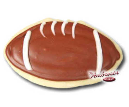 Decorated Football Cut-Out Cookie