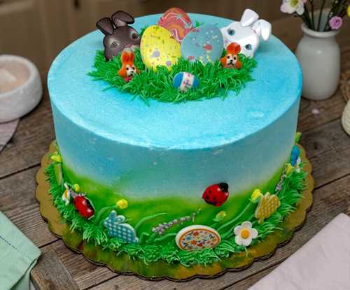 Easter Egg Hunt Cake – A Whimsical Easter Cake in Baton Rouge 🐰🌷