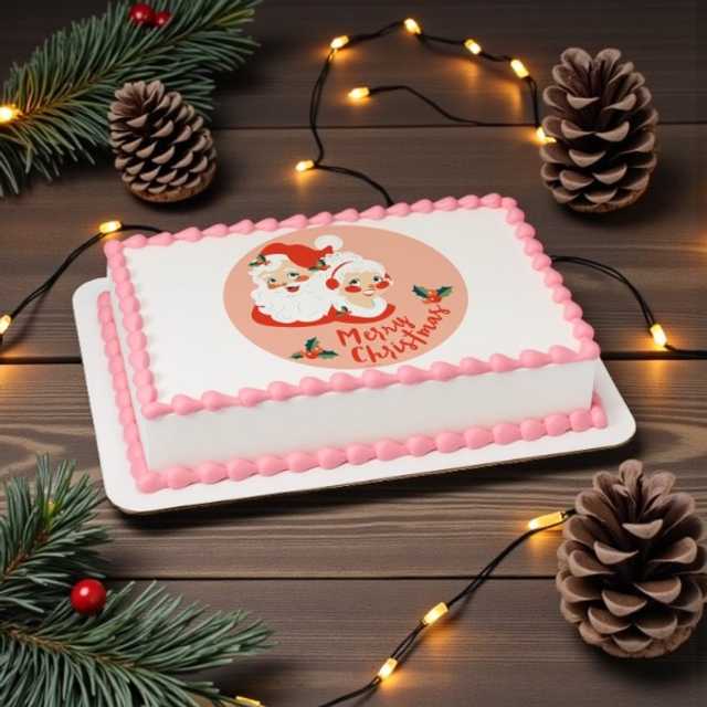 Merry Christmas Santa PhotoCake® Edible Image® (Caucasian)
