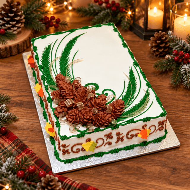 Fall Pinecones Cake