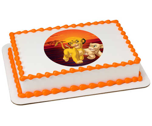  Disney The Lion King Simba and Nala PhotoCake® Edible Image®