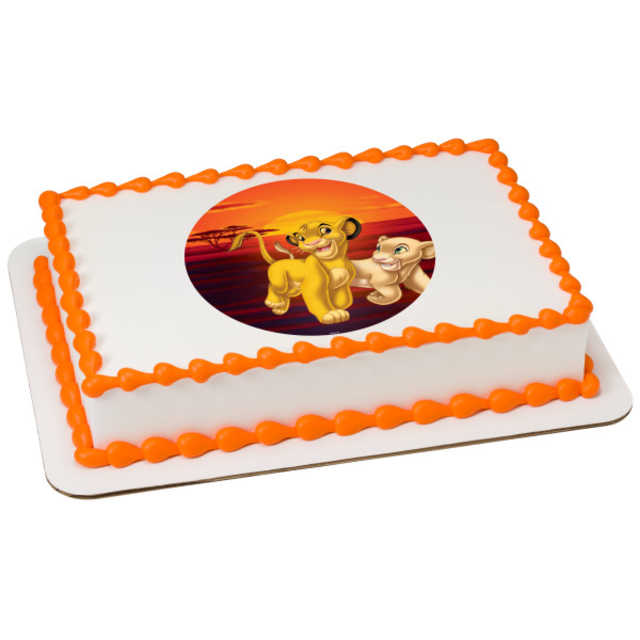  Disney The Lion King Simba and Nala PhotoCake® Edible Image®