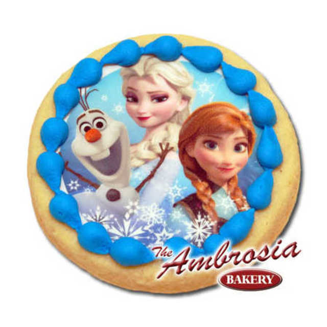 Decorated Disney FROZEN - Olaf, Elsa and Anna, Edible Image® Cookie