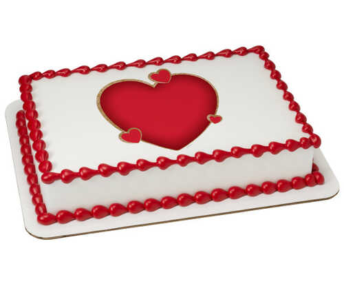 Red Hearts PhotoCake® Edible Image®