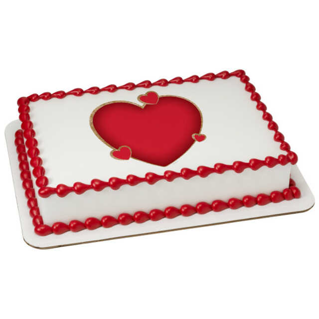 Red Hearts PhotoCake® Edible Image®